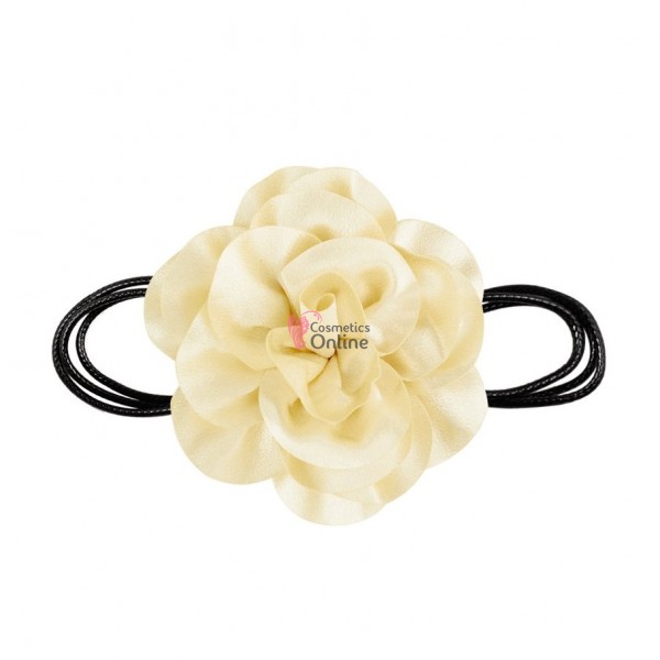 Floare cu snur pentru decor gat sau mana PRL50GG Crem